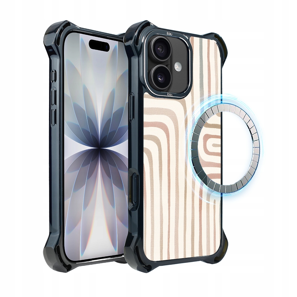 Pouzdro pro iPhone 17 Ibizu DropGuard Ultra s MagSafe, Boho, Pískový labyrint