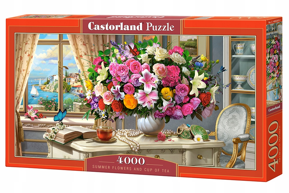 

Puzzle 4000 El Letnie kwiaty i herbata Castorland