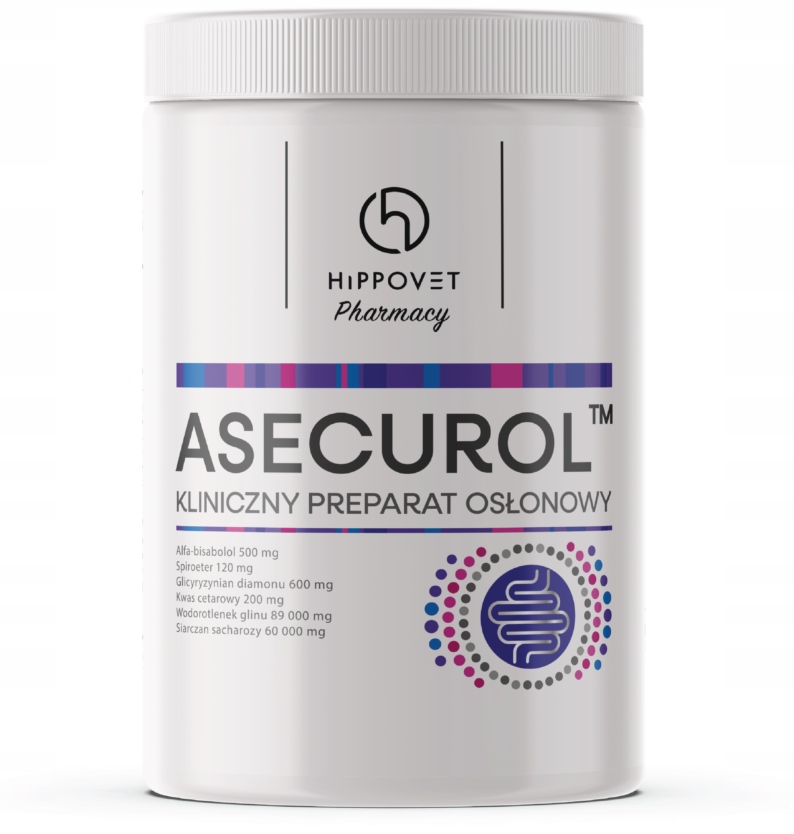 Asecurol kliniczny preparat osłonowy na wrzody dla koni 1kg