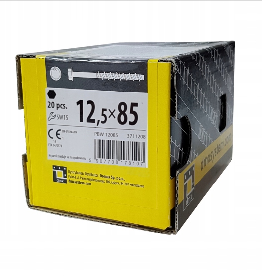 

Wkręty hartowane śruby do betonu Pbw 12,5x85 20szt