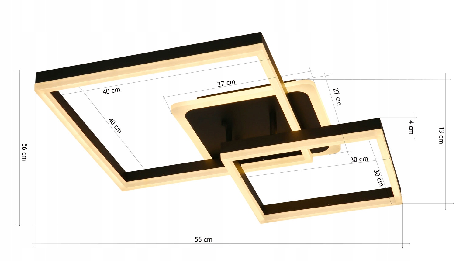 LAMPA WISZĄCA RING PLAFON CZERŃ żyrandol LED PILOT 3 BARWY Rodzaj plafon