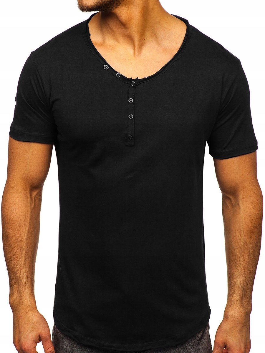 

T-shirt Koszulka W Serek Czarna 4049 Rozmiar_m