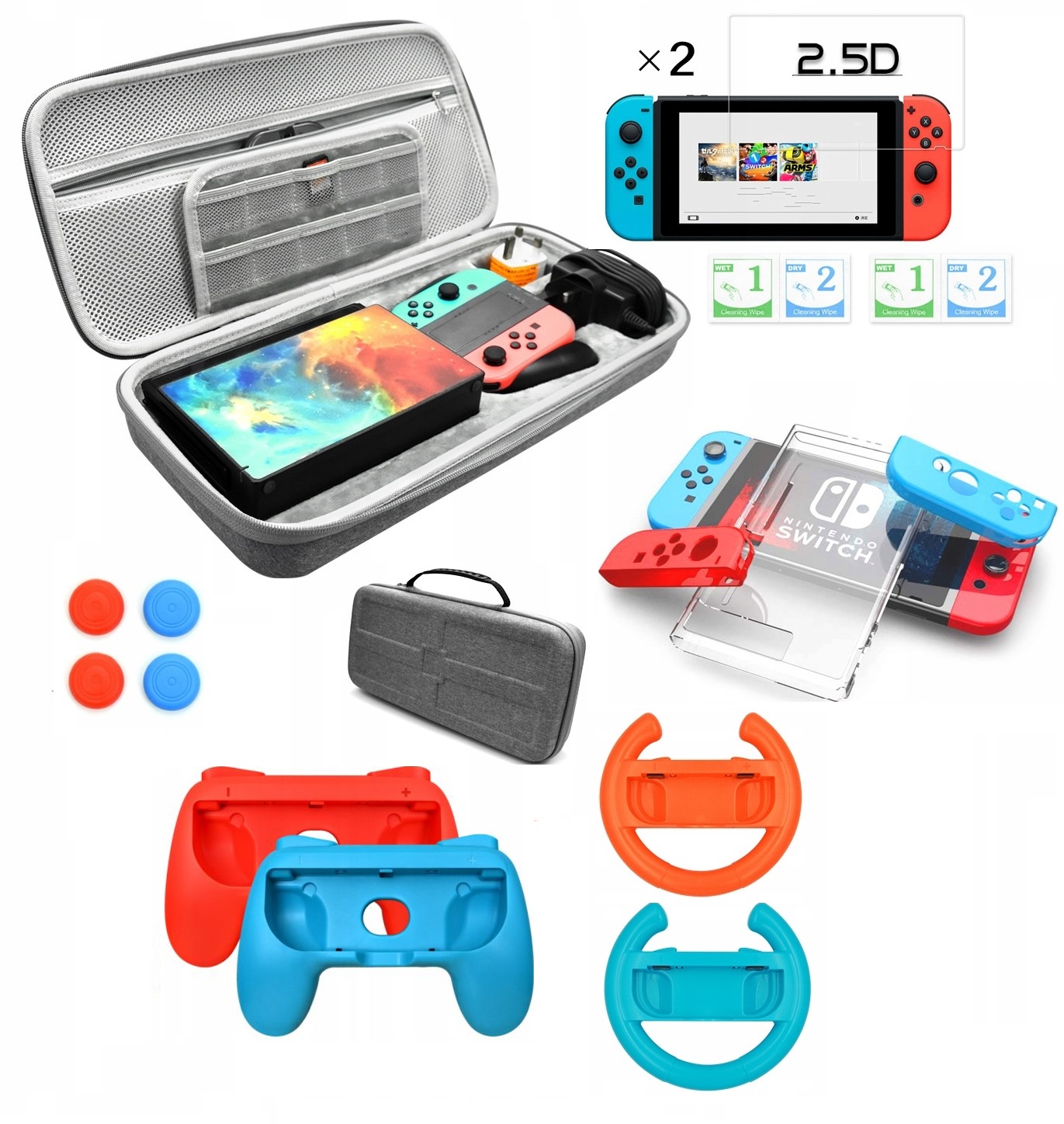 

Zestaw 18w1 Akcesoria do Nintendo Switch Futerał