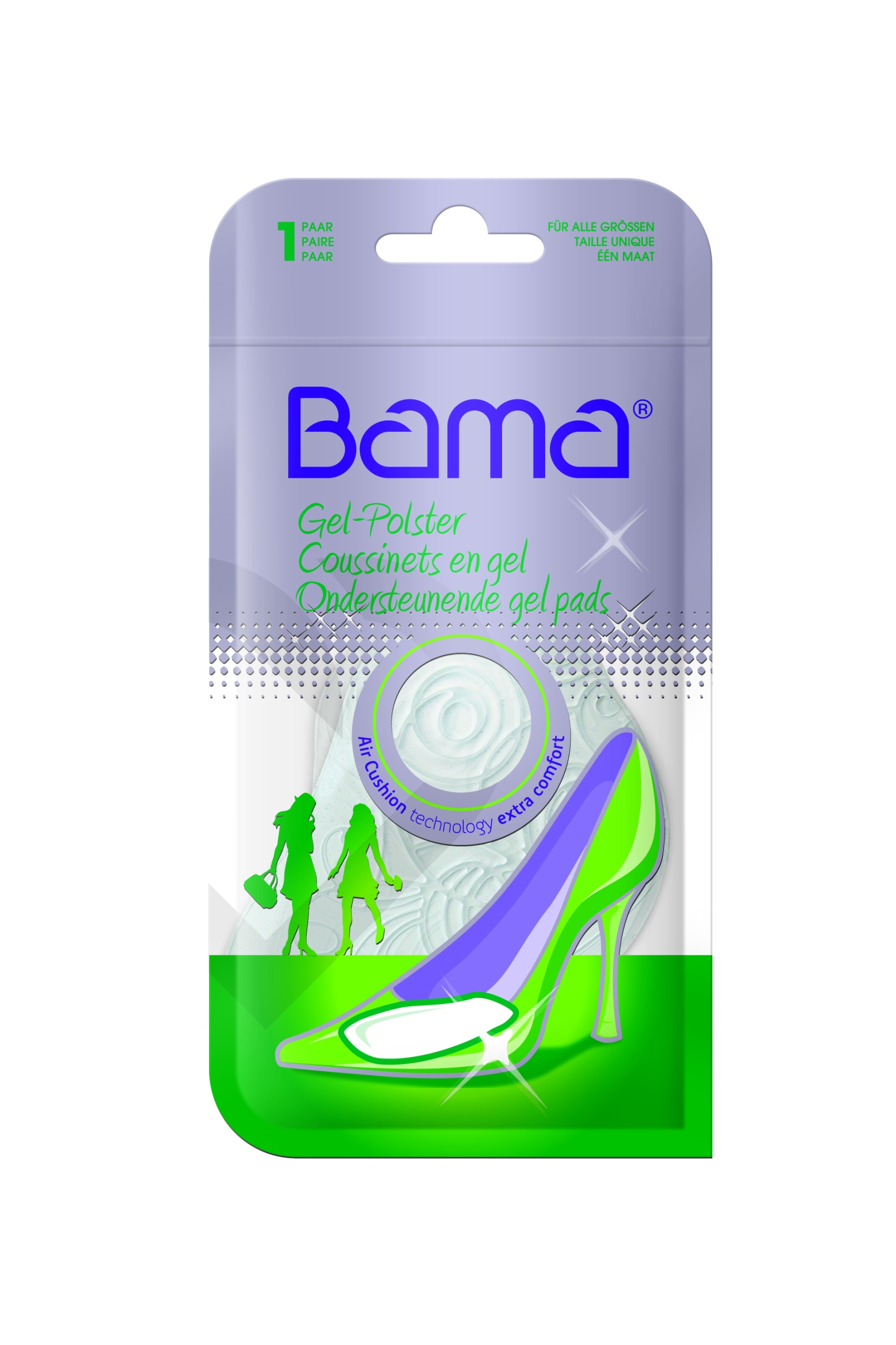 

Półwkładka żelowa z klejem do butów sandałów Bama