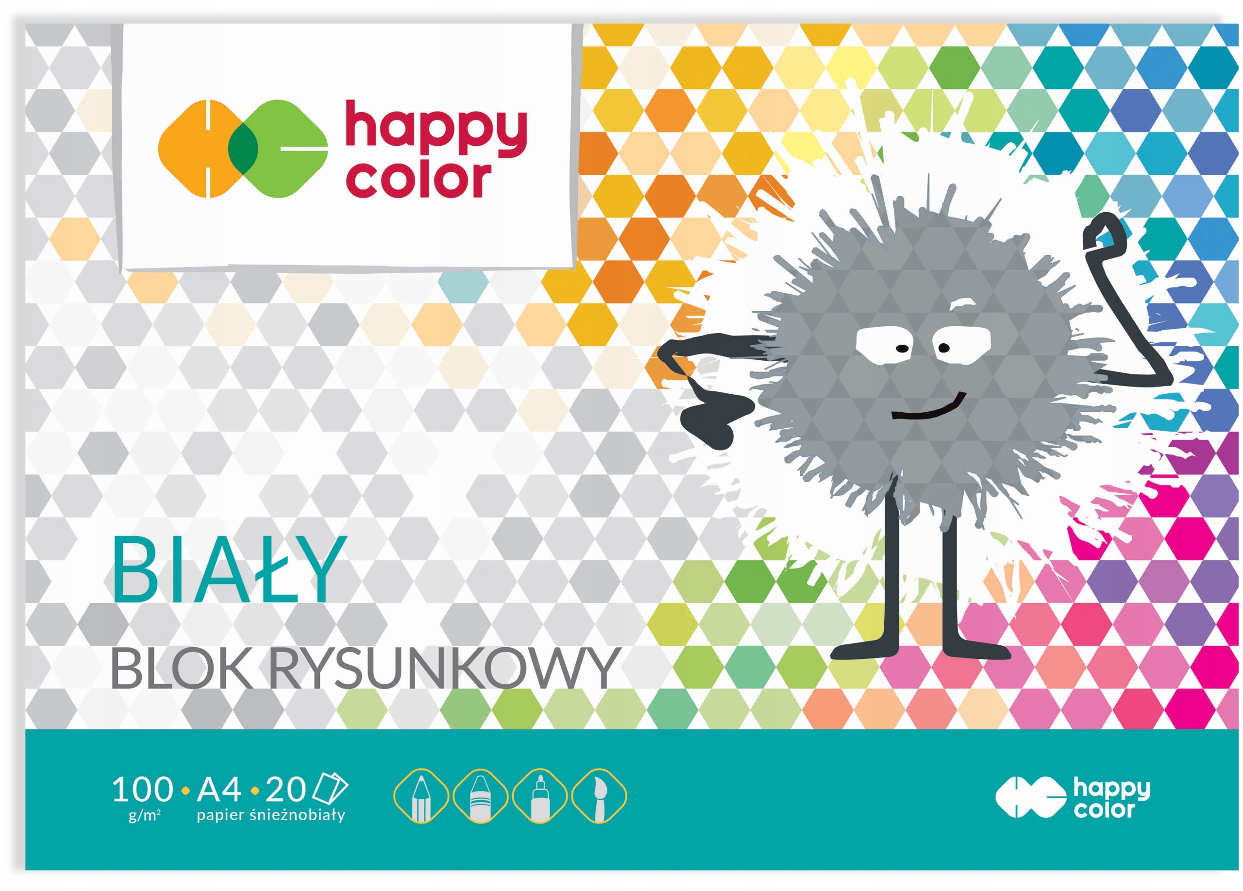 

Blok rysunkowy A4/20k Happy Color 100g biały
