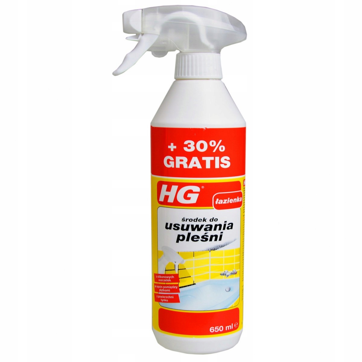 HG SKUTECZNY ŚRODEK W SPRAYU DO USUWANIA PLEŚNI GRZYBA SPRAY NA PLEŚŃ 650ML Kod producenta 186065129