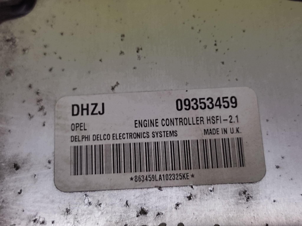OPEL ASTRA G control unit of the engine 09353459