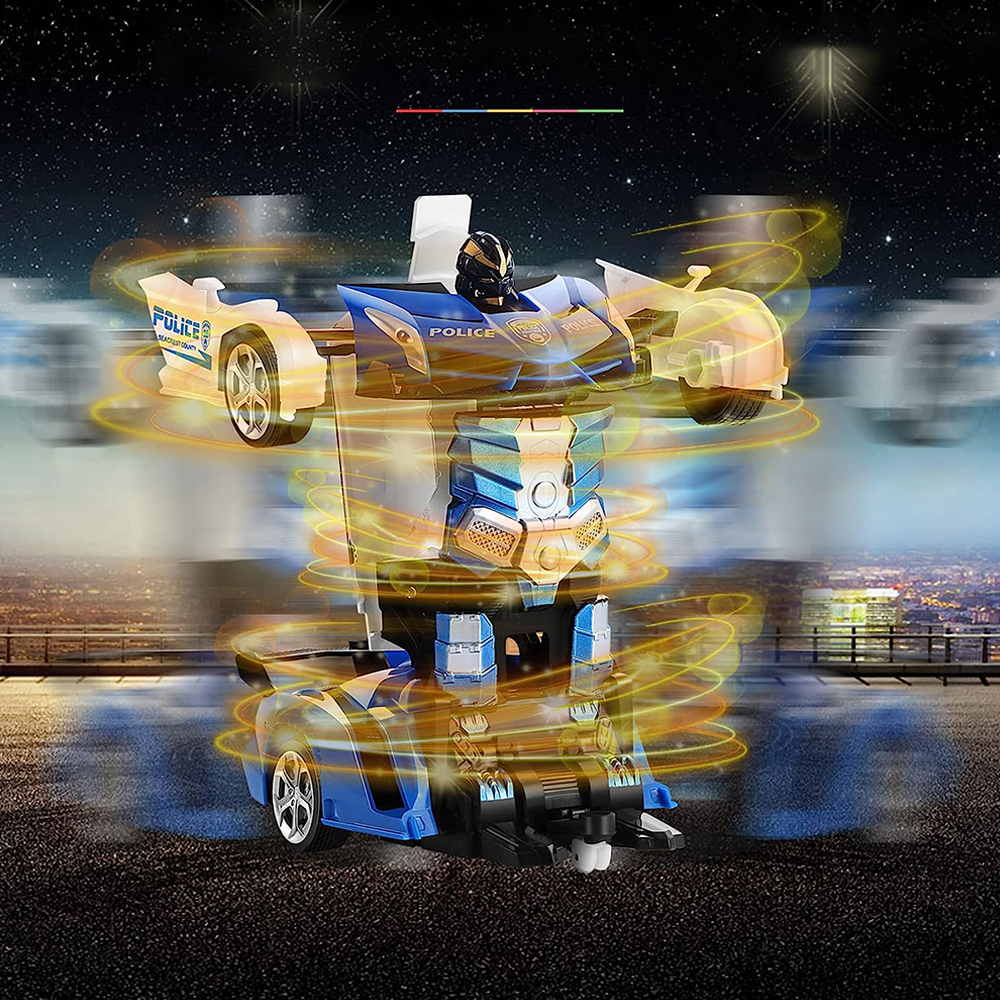 AUTO ROBOT TRANSFORMUJĄCY SAMOCHÓD 2w1 NA PILOT Wysokość produktu 12 cm