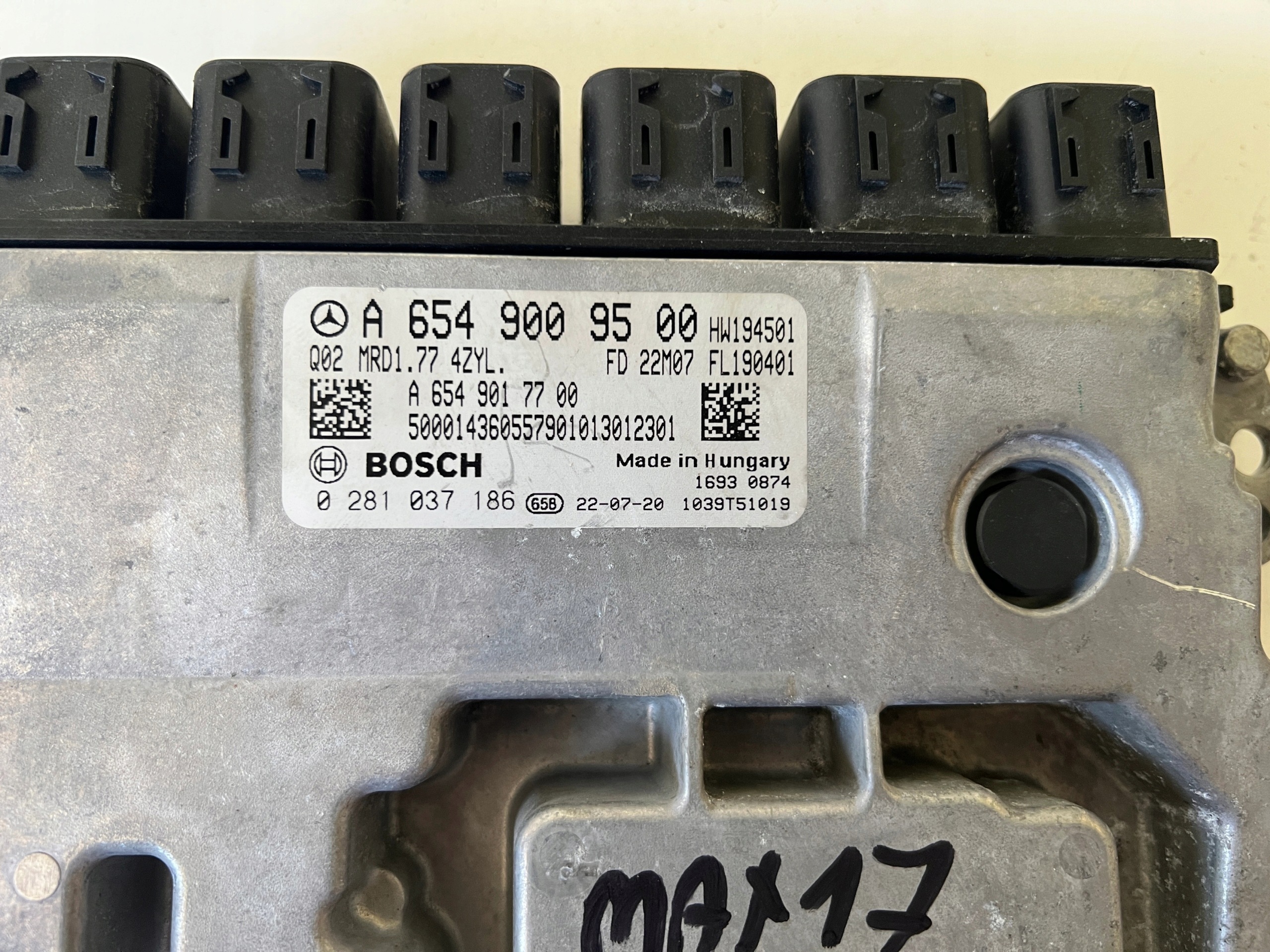 MERCEDES SPRINTER 2.0 CDI A6549009500 A6549017700 0281037186 computer ECU