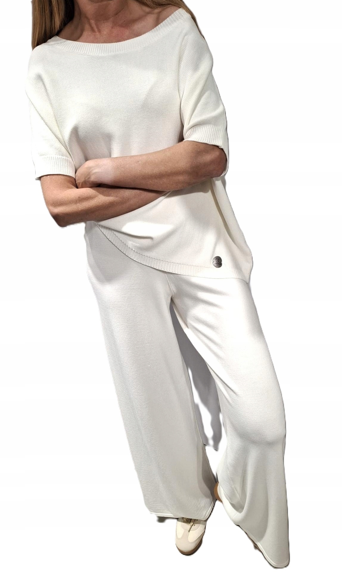 Cocomore Bílé pletené kalhoty New