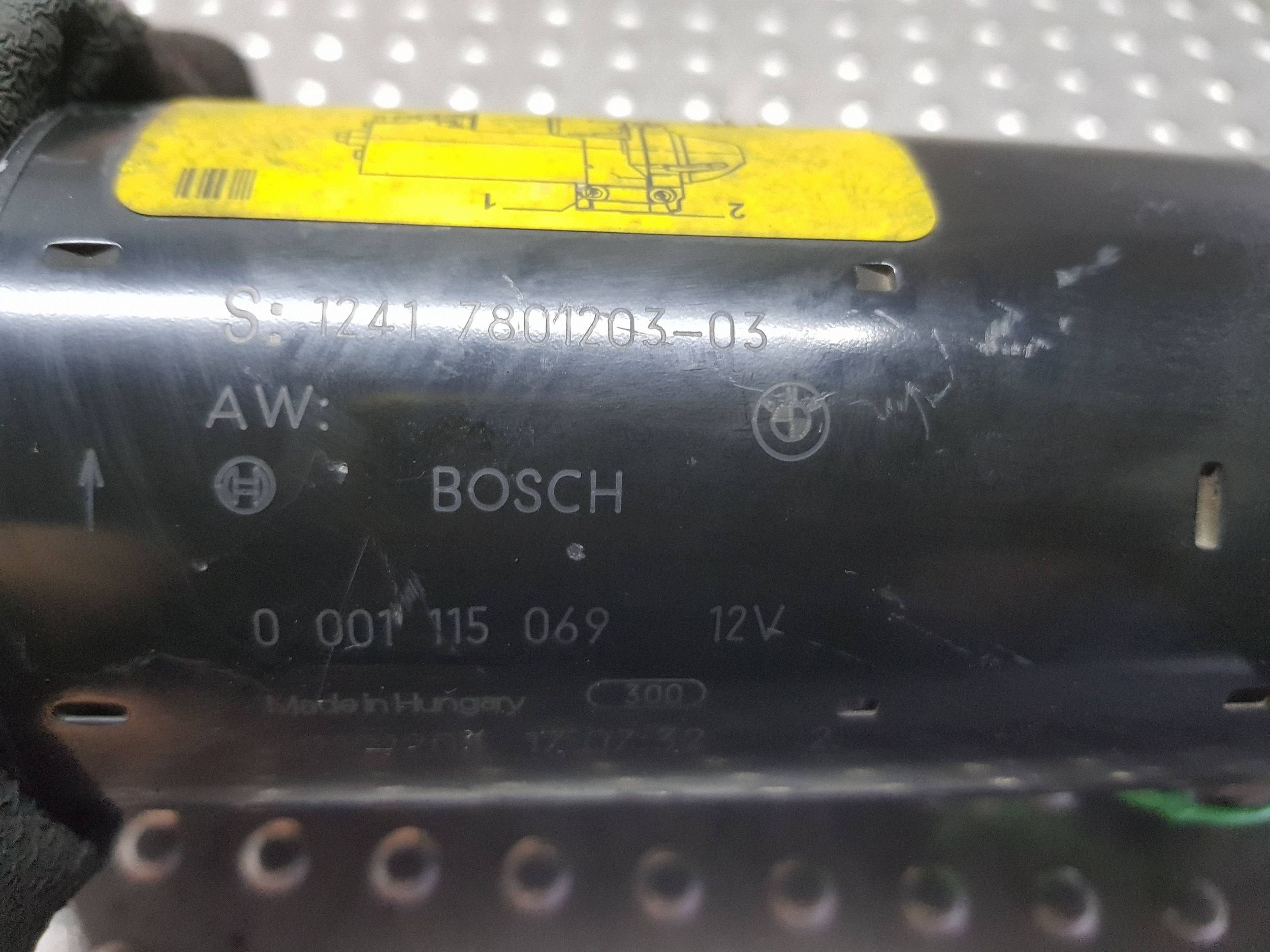 moteur du démarreur 7801203 0001115069 BMW E60 E61 E81 E84 E87 E90 E91 E92 2.0D N47