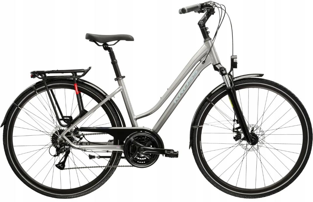 Rower trekkingowy damski Kross Trans 3.0 28 M(17") srebrno-szary połysk