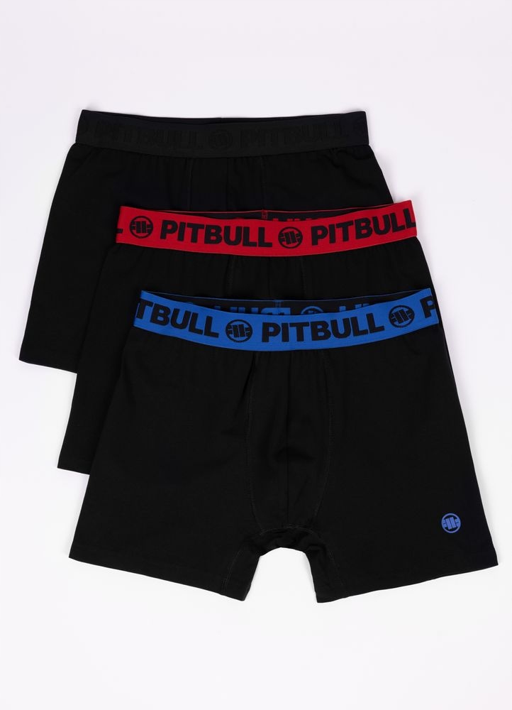 Męskie Bokserki zestaw Pitbull bawełniane Tape Color 3-pak