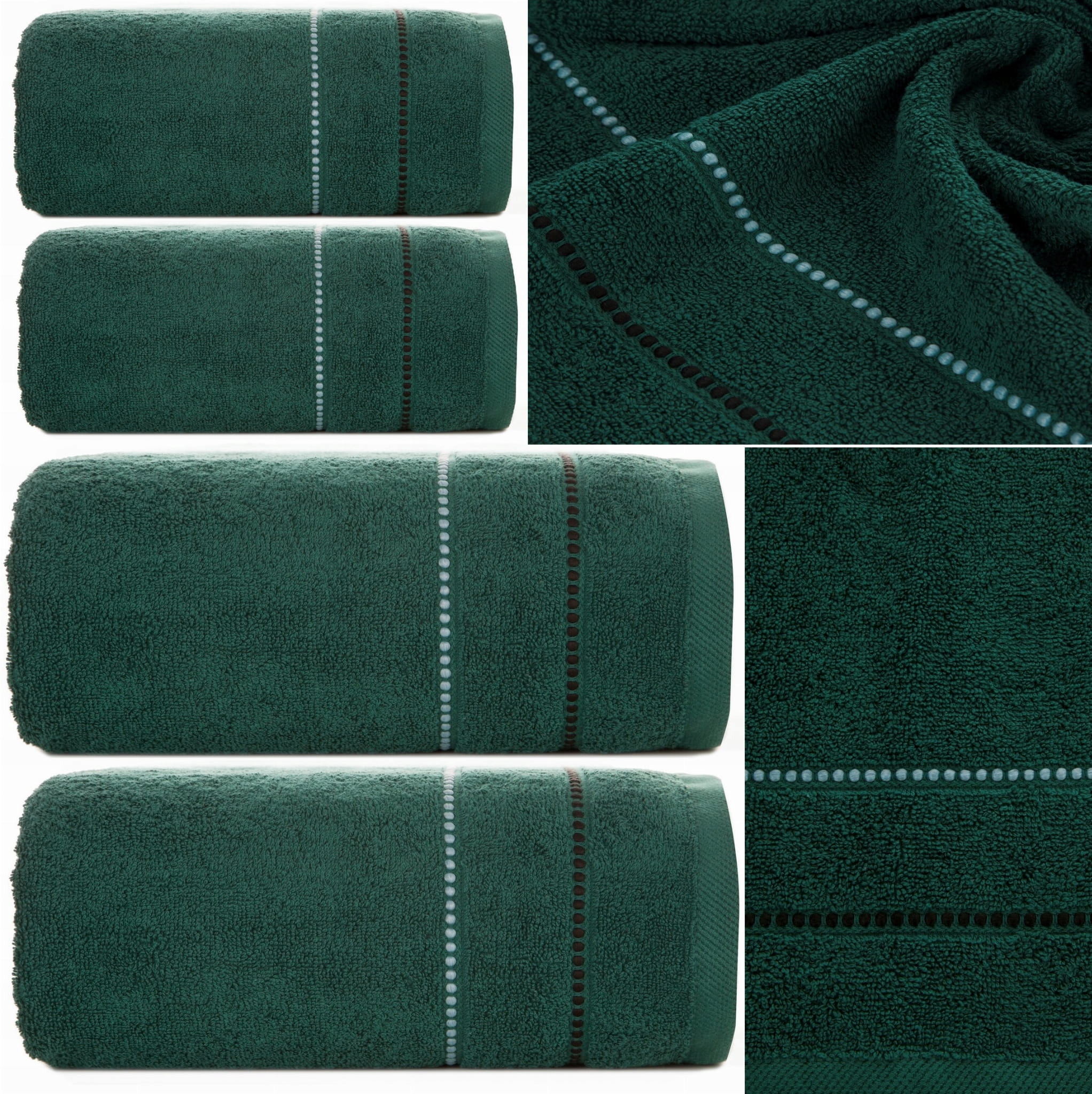 Komplet Ręczników Kąpielowych 500gsm 4szt 2x50x90 2x70x140 zielony