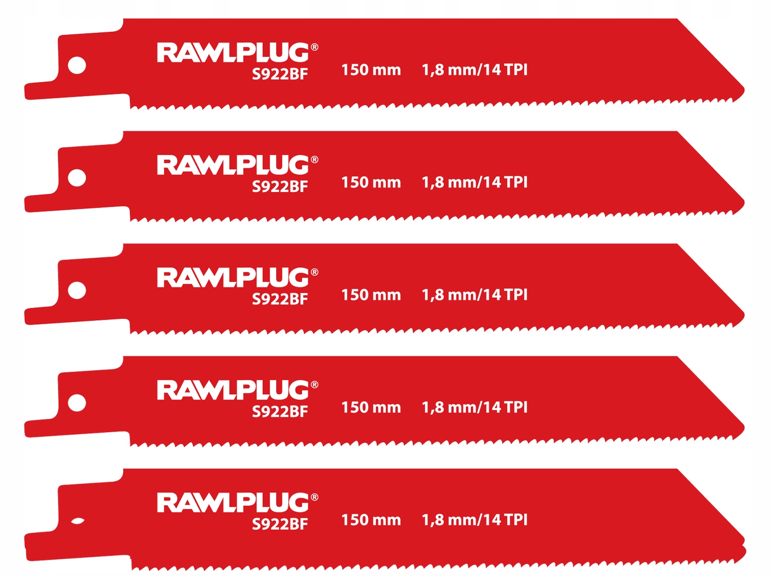 BRZESZCZOTY 150MM DO PILAREK SZABLOWYCH DO CIĘCIA METALU - 5SZT
