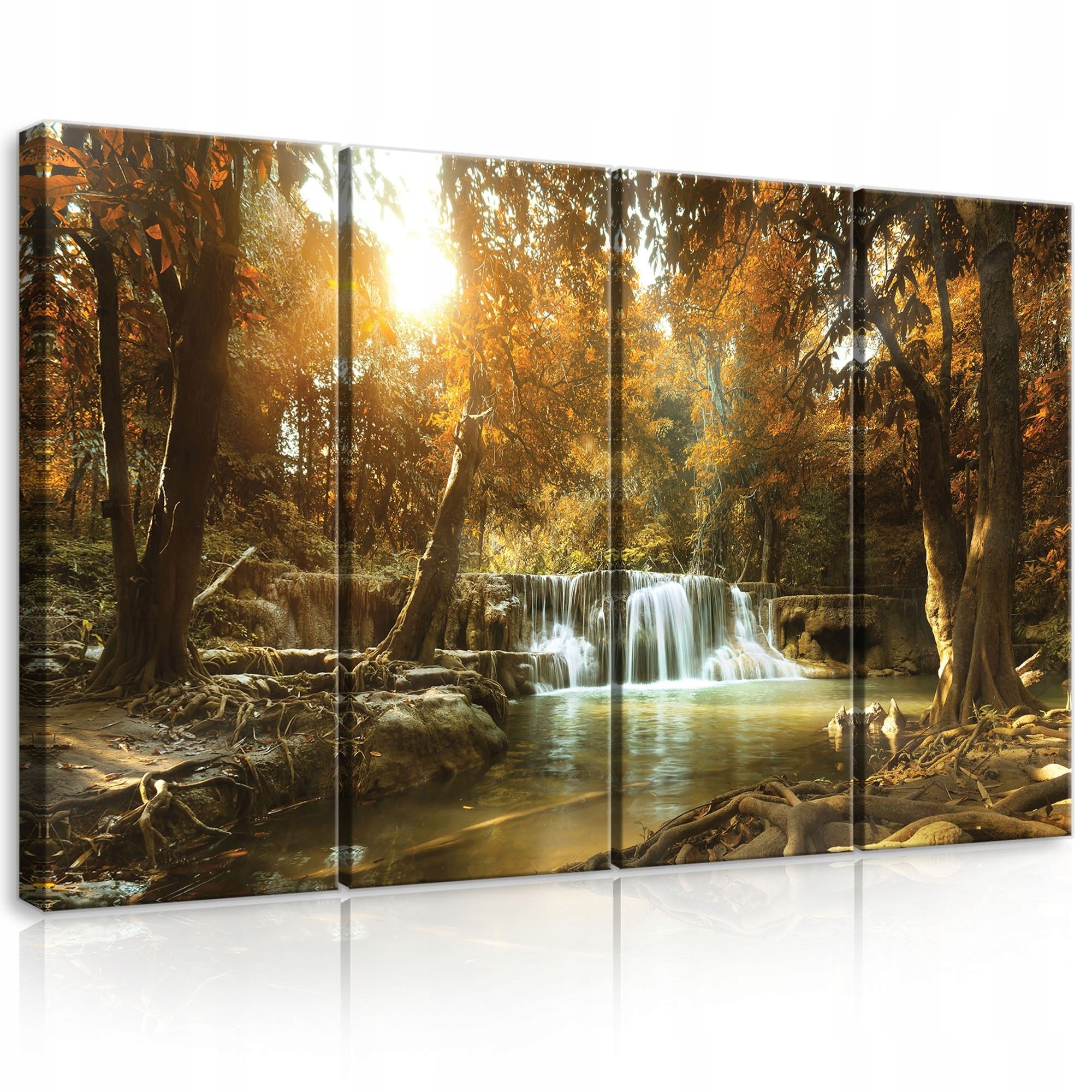 Obraz 120x80 Jesenný les vodopád príroda pokoj harmónia slnko stromy
