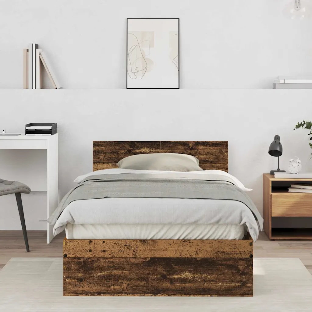 vidaXL Rám postele Staré dřevo 203 x 185 x 70 cm kompozitní dřevo