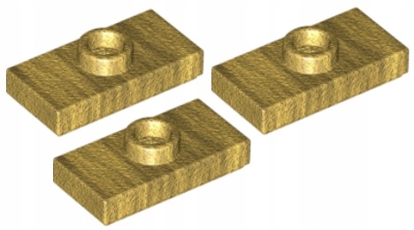 

Lego Płytka 1x2 Wypustka Złota (15573/6092594) x3
