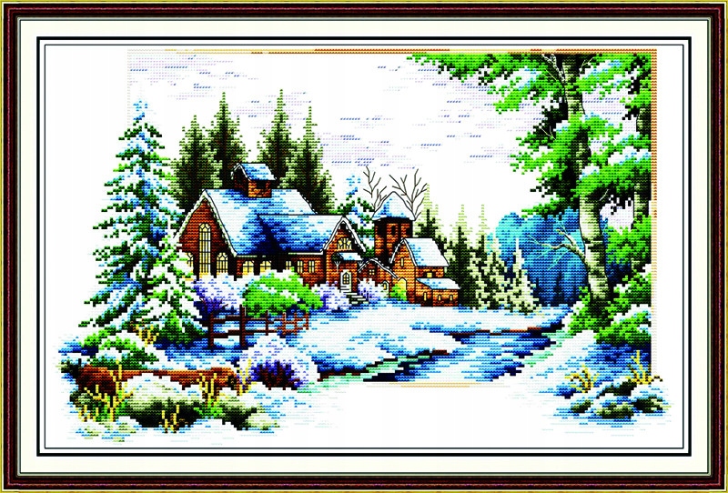 Křížková výšivka počítaná sada (kanva, mulina)
