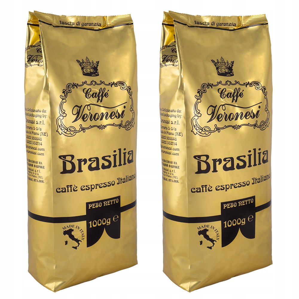 Levně Káva zrnková Veronesi Brasilia káva z Itálie čokoláda ořech 2 x 1 kg