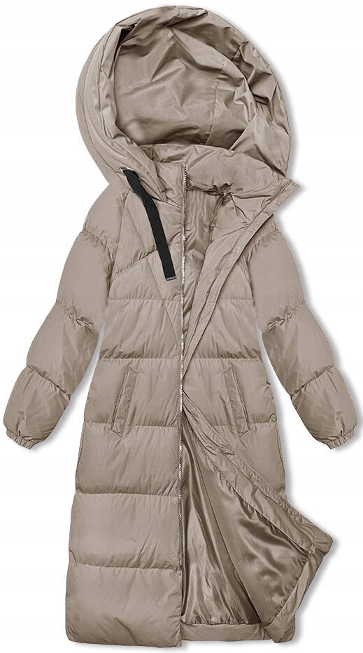 Dlouhá Zimní Bunda 5M3163 Světle Béžová L (40)