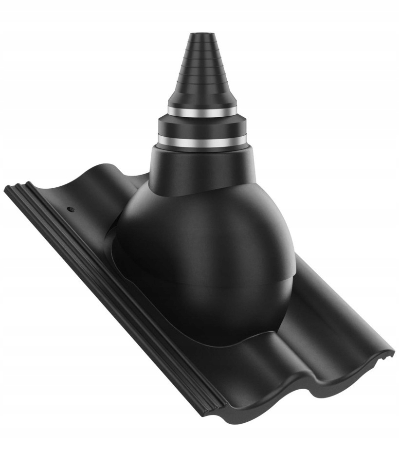 Anténní Průchod Střešní Taška Braas Keltská Černá