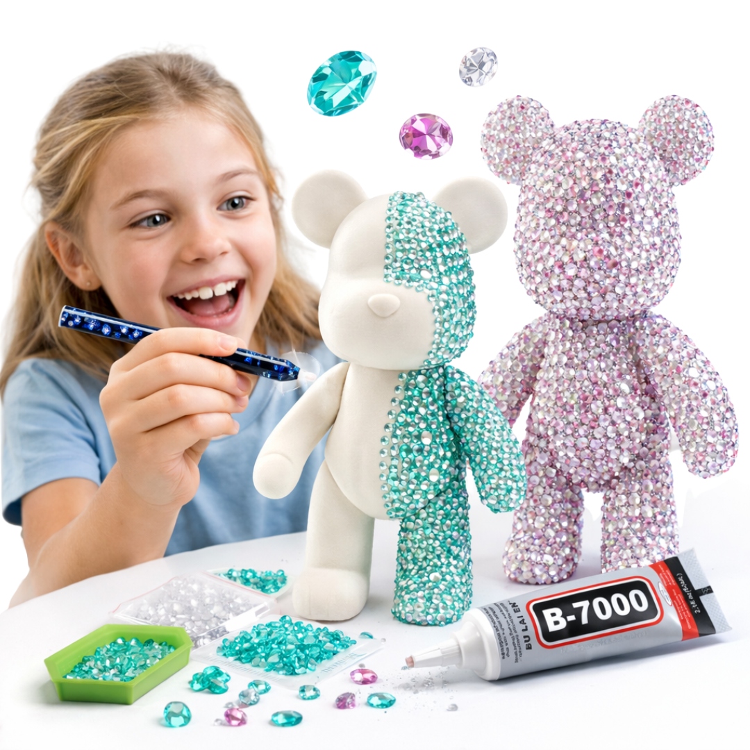 ZESTAW ARTYSTYCZNY WYKLEJANIE MALOWANIE DIAMENTAMI DIY FIGURKA PLASTYCZNA