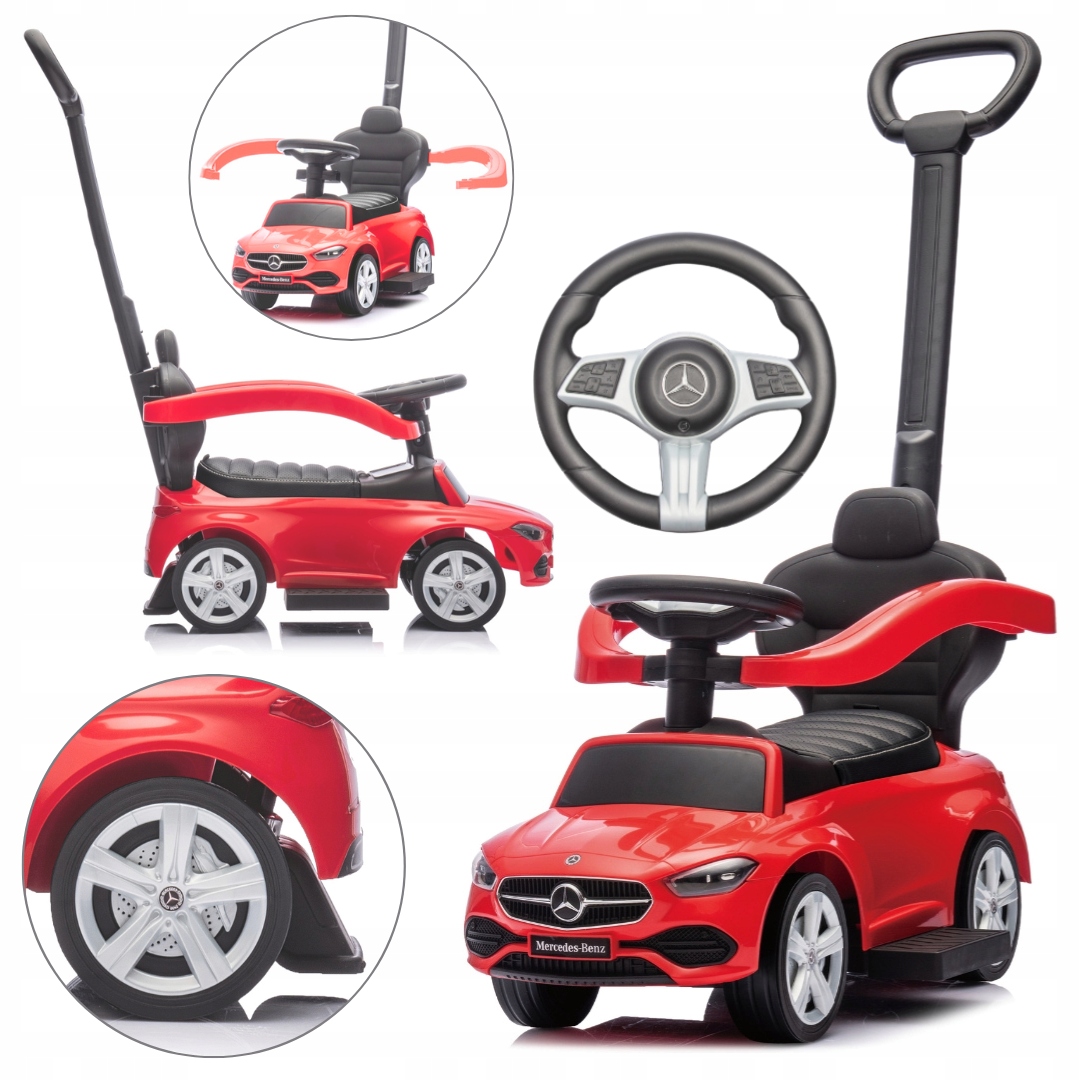 Jeździ dla dzieci z rączką miękkie koła Mercedes C-Class Deluxe Milly Mally