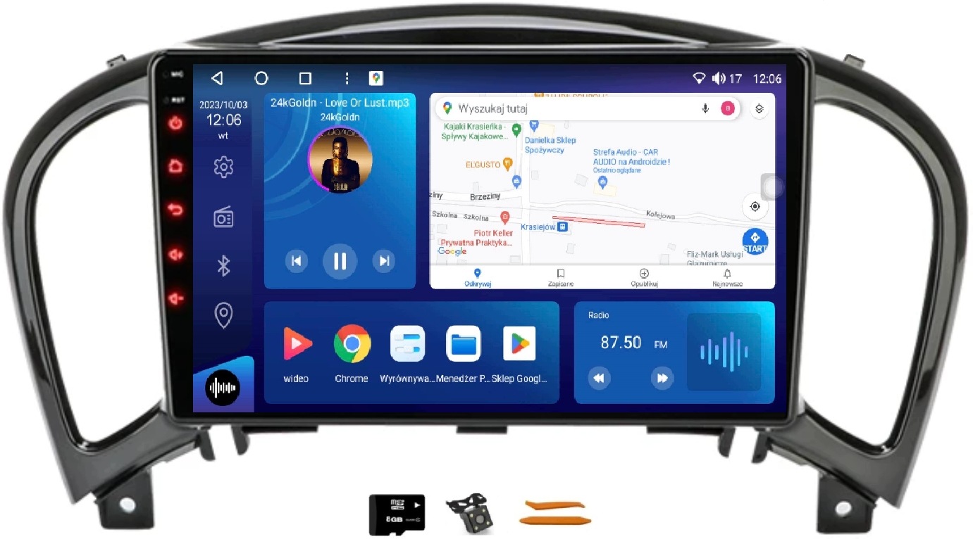 Radio Android Navigácia Nissan Juke 1 10-19 12/256GB 2K Lte 4G CarPlay Gps