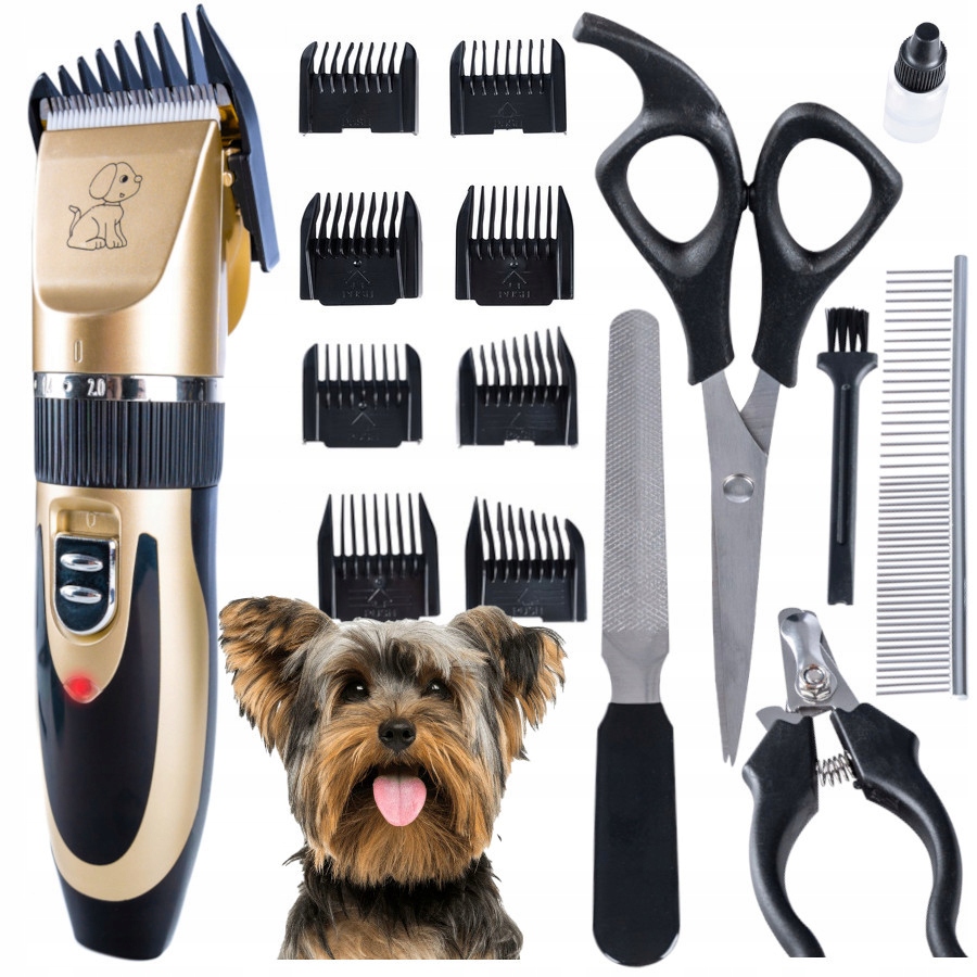 Levně Bezdrátový A Tichý Zastřihovač Psů Na Akumulátor S 8 Nástavci