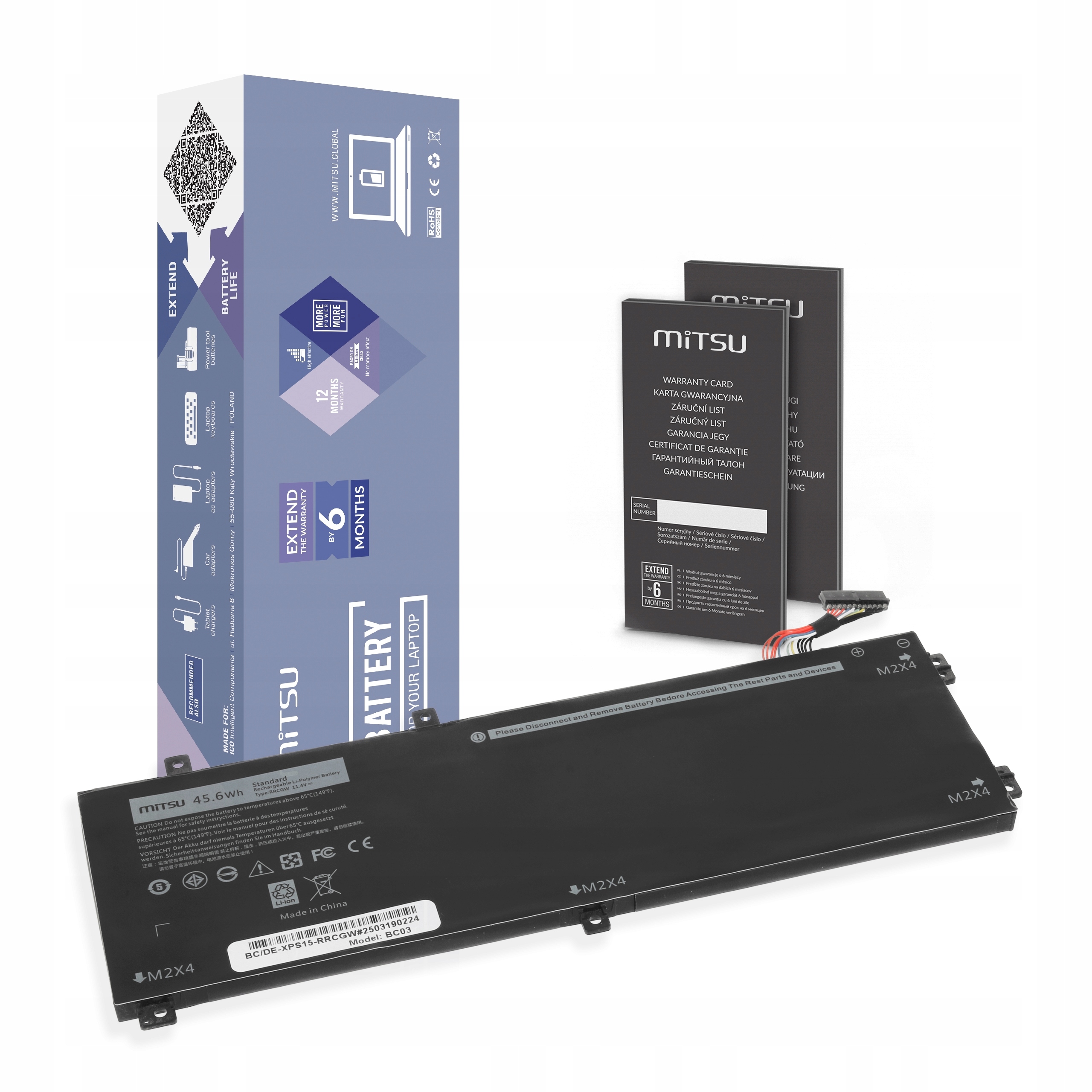 Bateria Rrcgw do Dell Xps 15 9550 56Wh 4865mAh