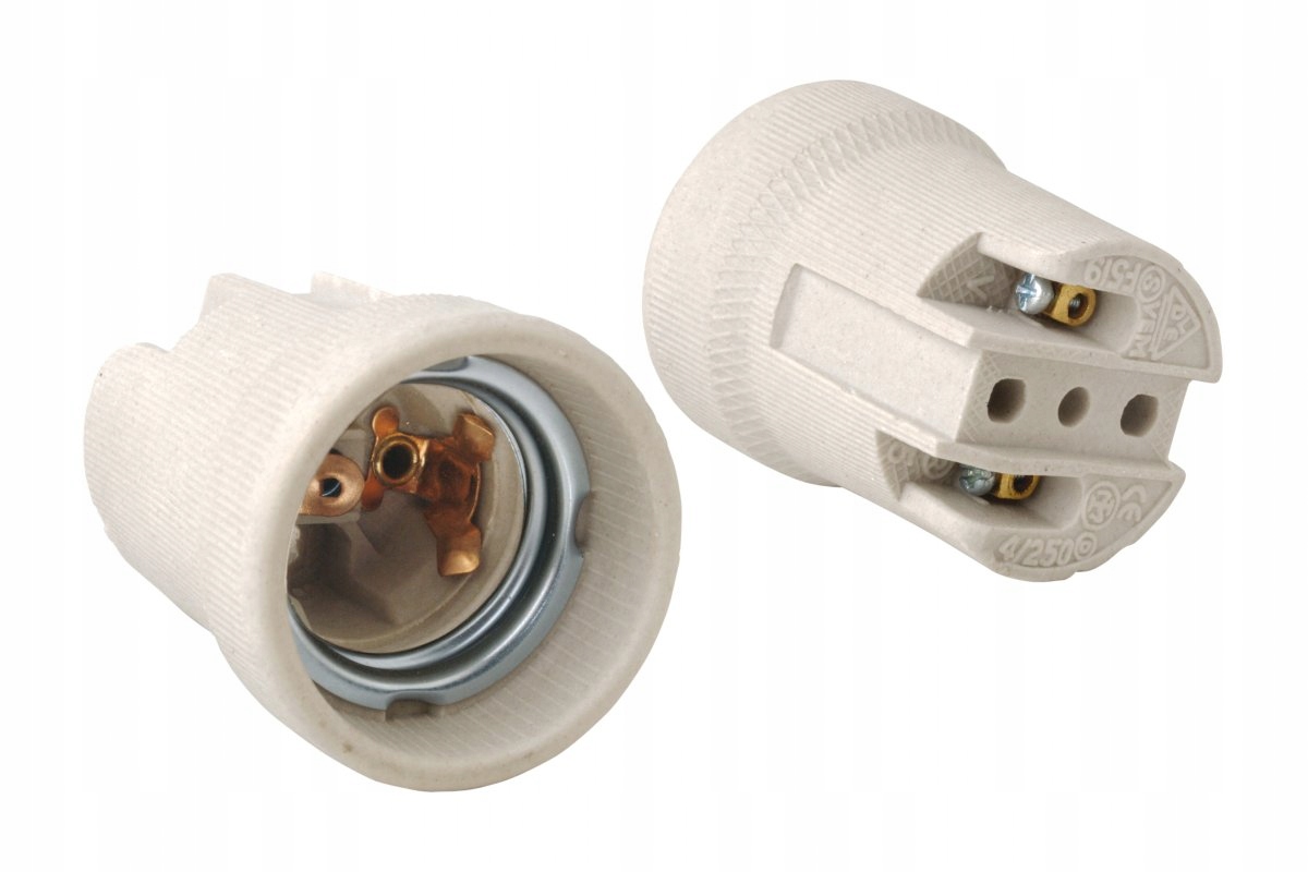 Oprawka ceramiczna E27 biała GTV