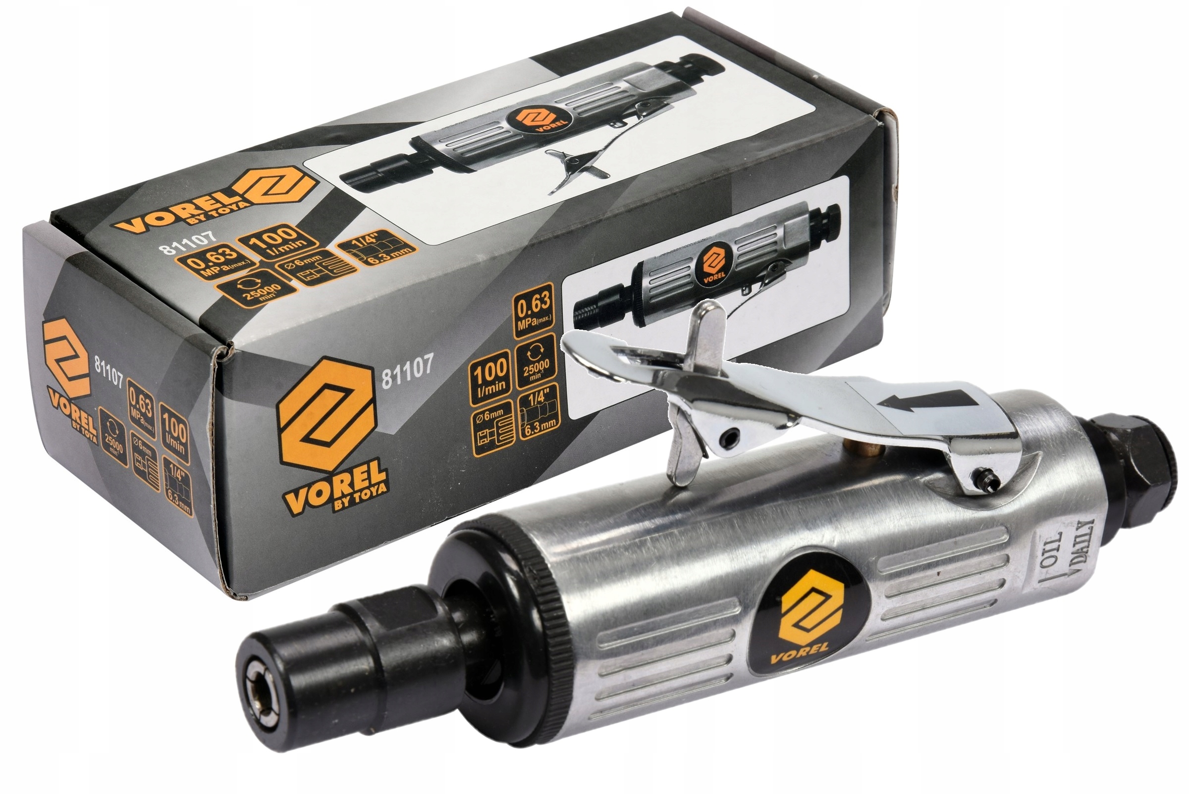 

Szlifierka Pneumatyczna Prosta 6mm Vorel 81107