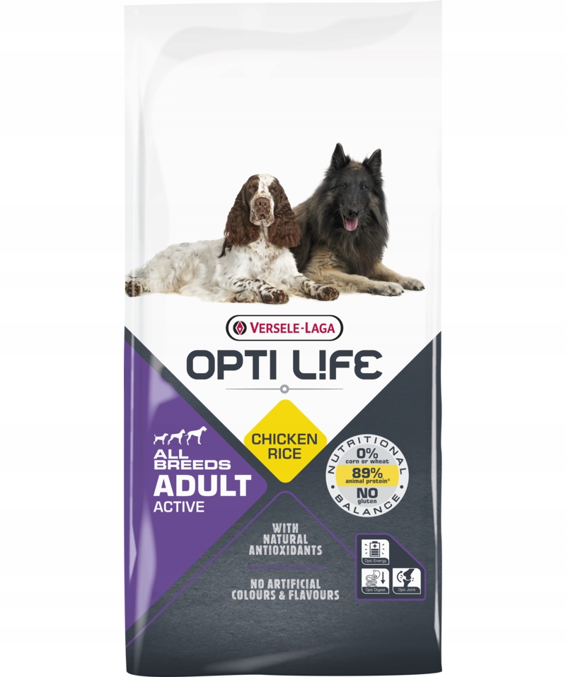 Levně Versele-Laga Opti Life Active pro aktivní psy 12,5 kg, vysokoenergetická