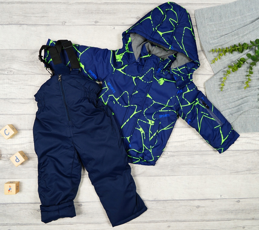 ZIMOWY KOMBINEZON 2cz. SPORTS granat z.linie r.110 Rozmiar 110