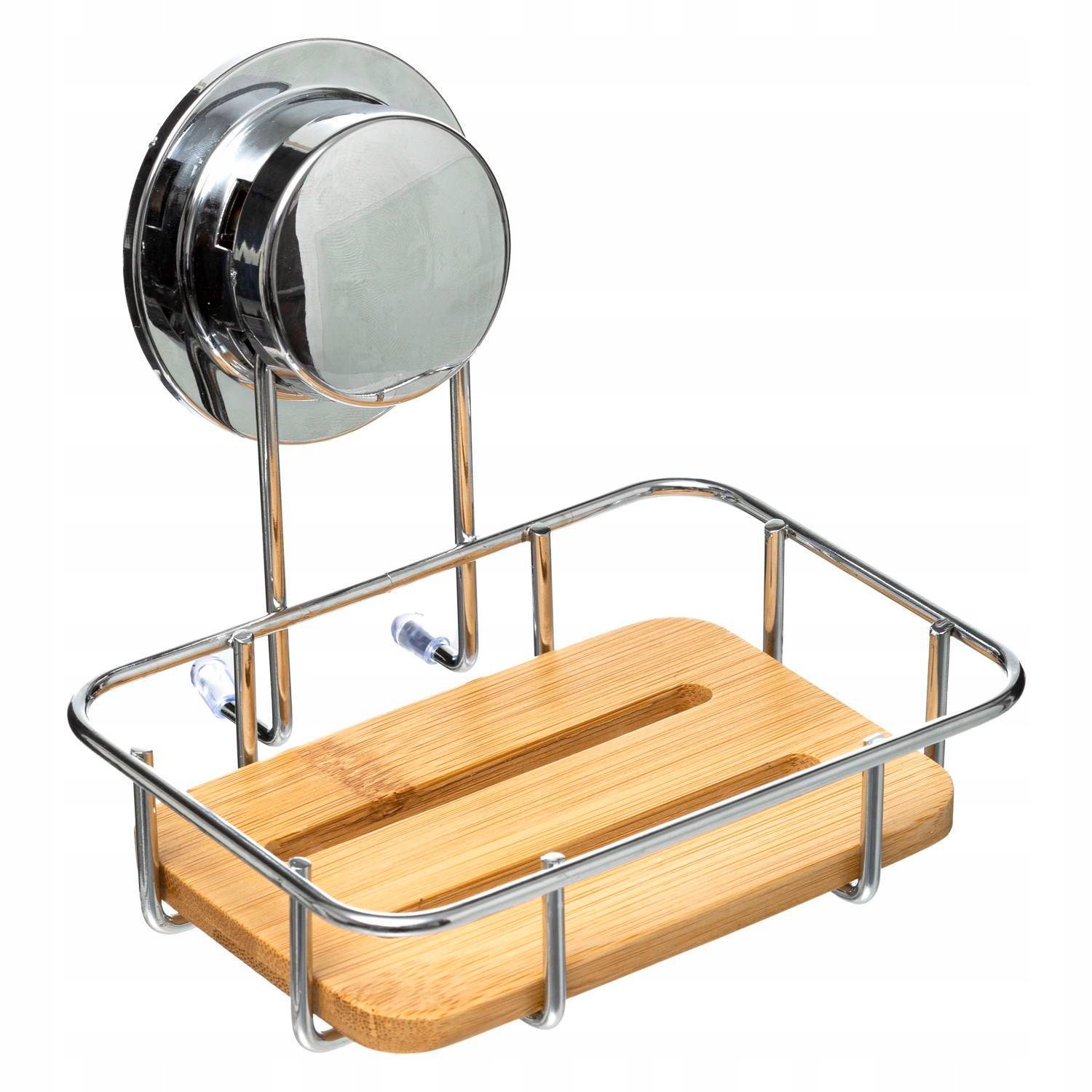 

Mydelniczka bambus stal na przyssawce 14 cm