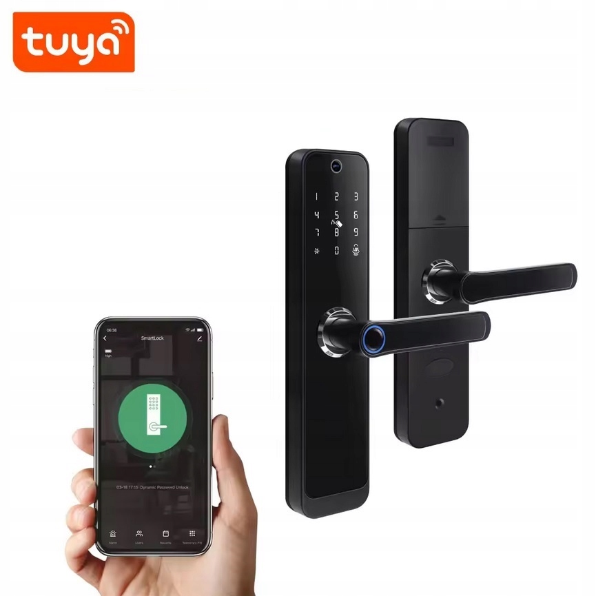 Elektronický Zámek Na Dveře Klika KÓD+WiFi+RFID Tuya Smart
