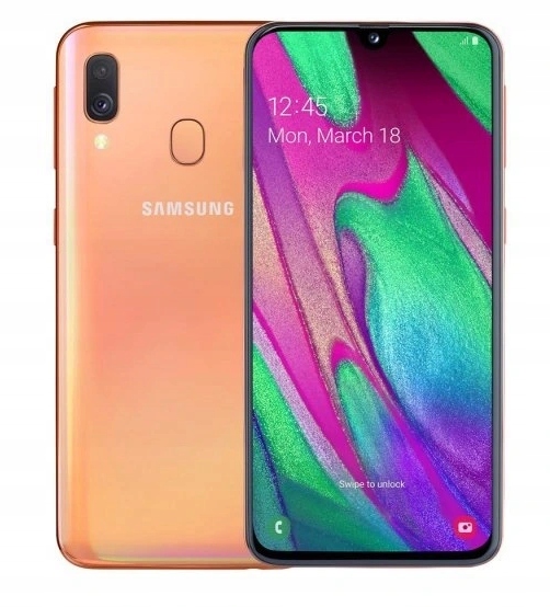 Smartfon Samsung Galaxy A40 4 Gb 64 Gb Pomarańczowy Etui