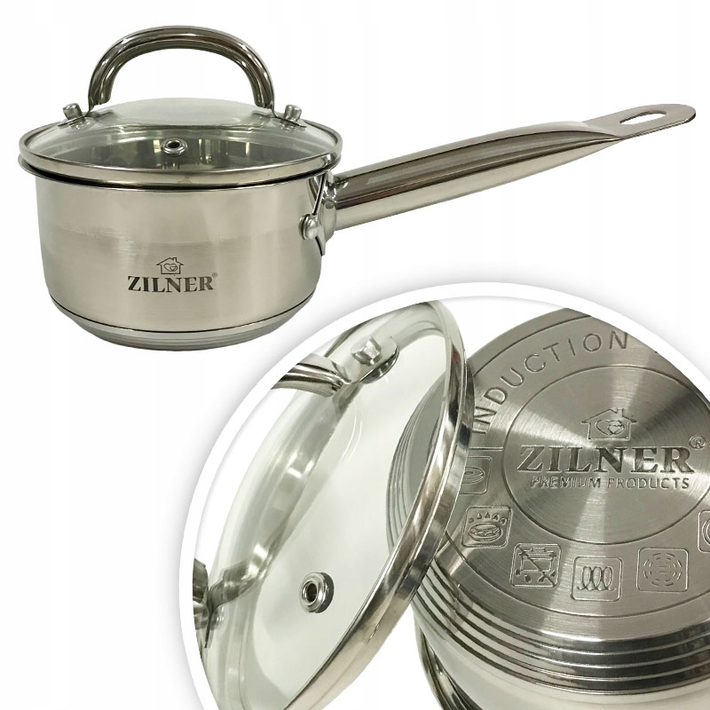

Rondel rondelek pokrywką Zilner indukcja 12cm 0,6L