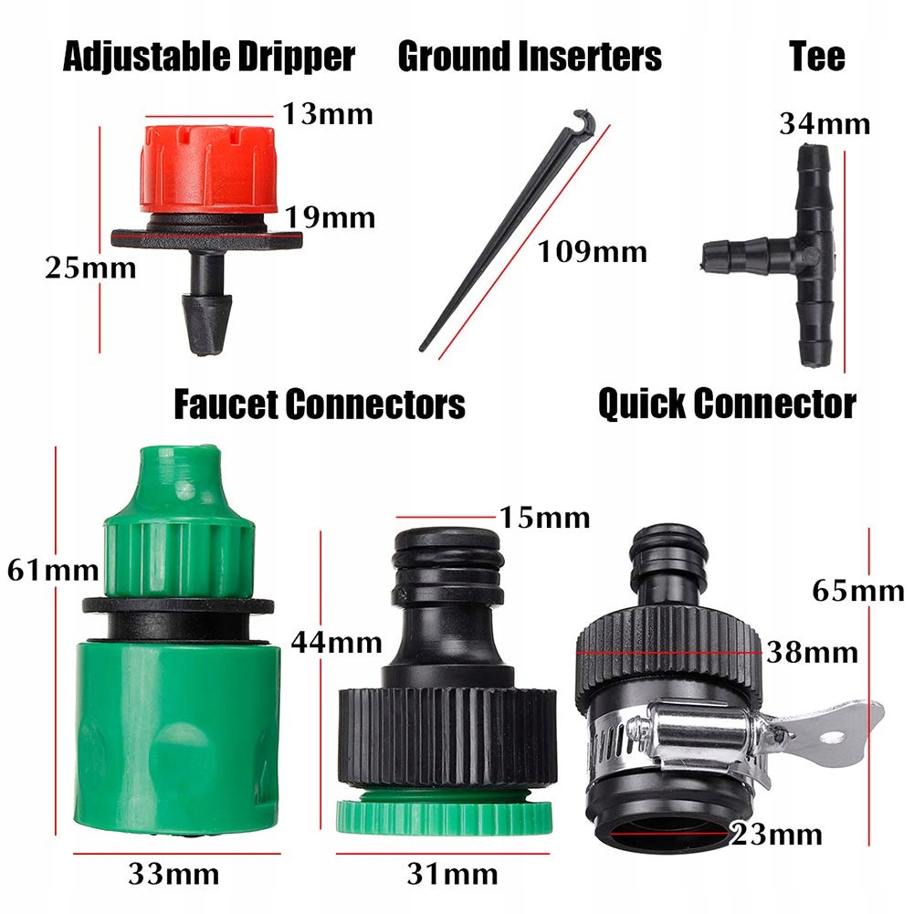SYSTEM NAWADNIANIA OGRODOWEGO MIKROKROPELKOWE 30M Marka inna