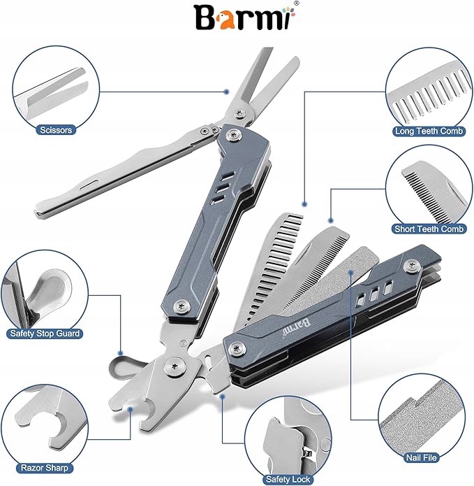 Levně Sada Pro Péči O Zvířata Kleštičky Nůžky Pilník Pro Psa Kočky