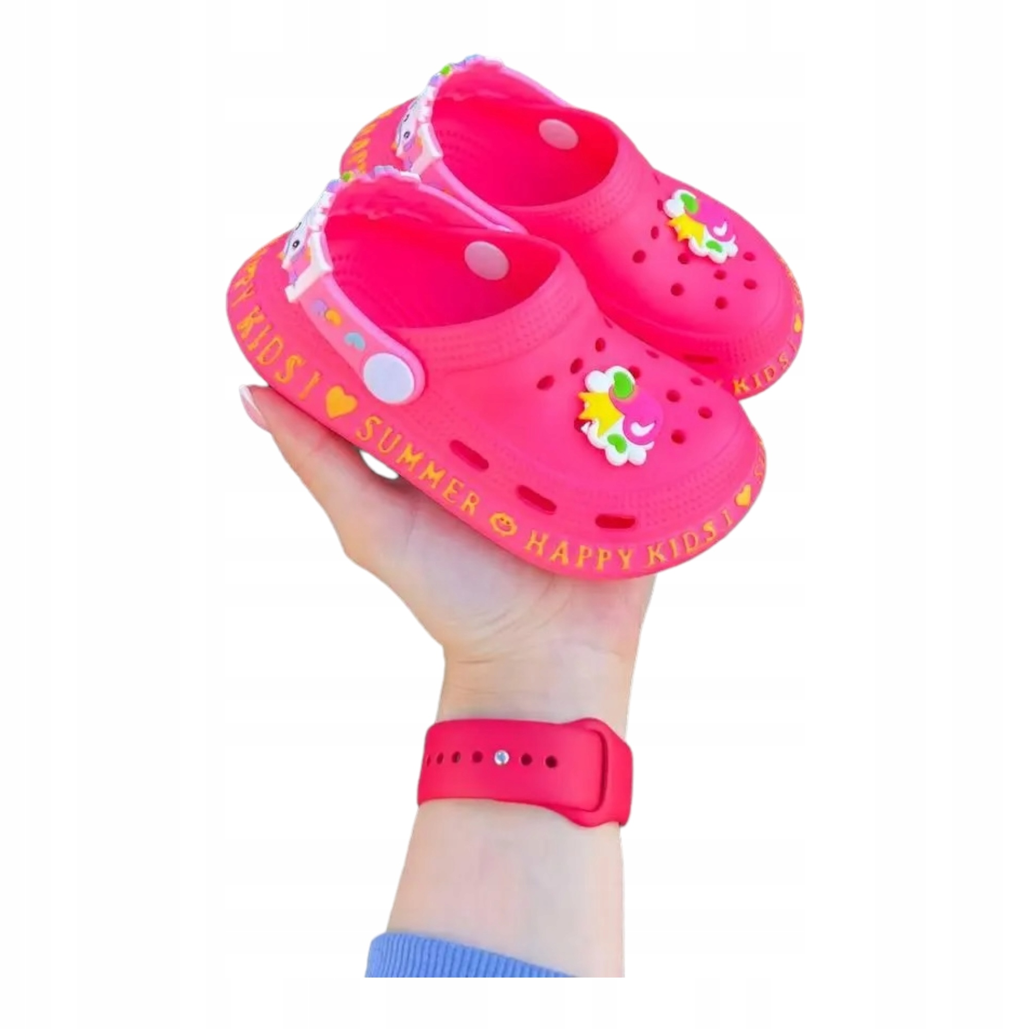 KLAPKI KROKSY/chodaki/sandały/klapki PIANKOWE DZIECIĘCE 26 CC-005 RÓŻ Płeć dziewczynki