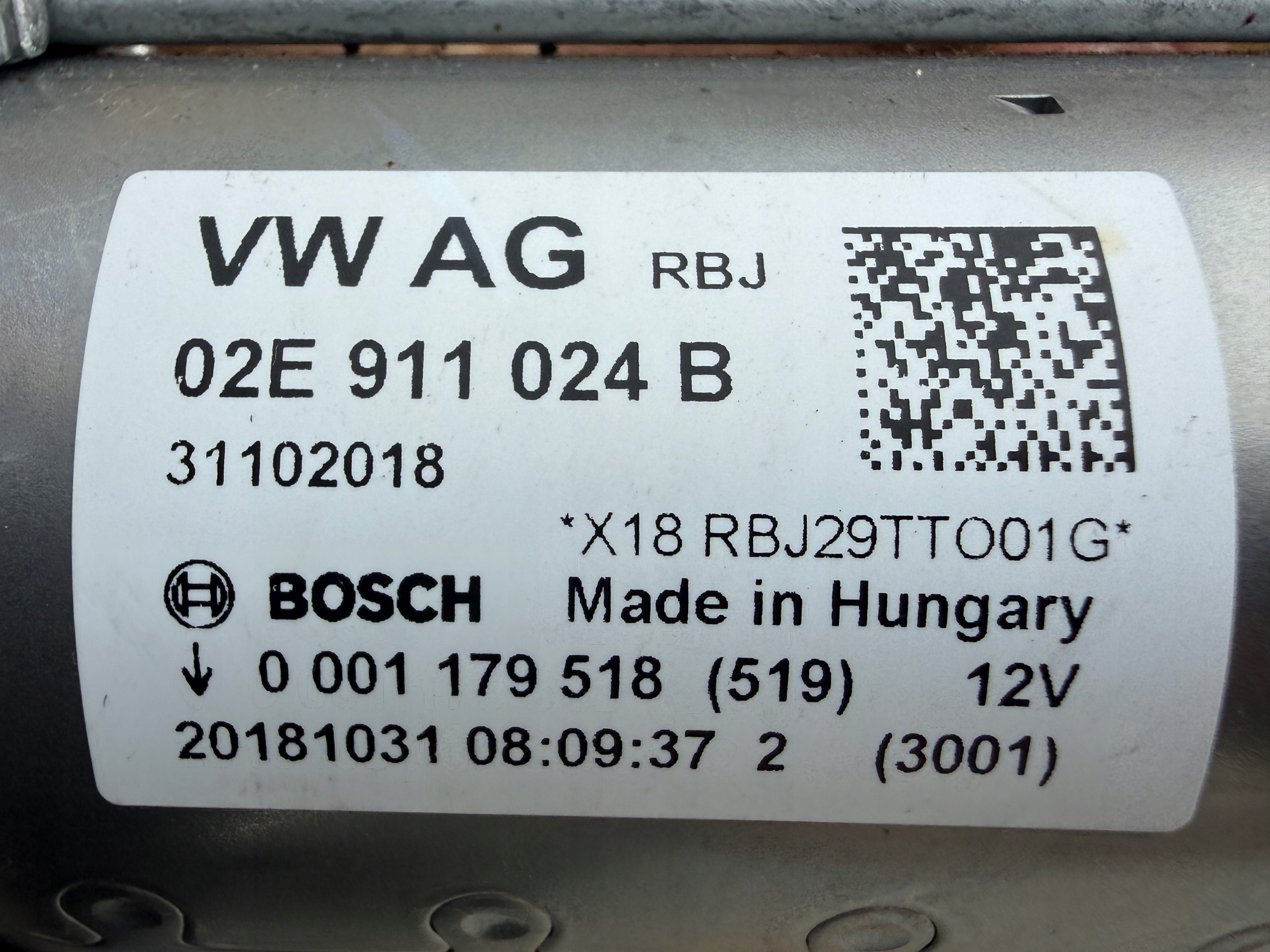 starter 02E911024B VW SEAT SKODA AUDI IDEAL