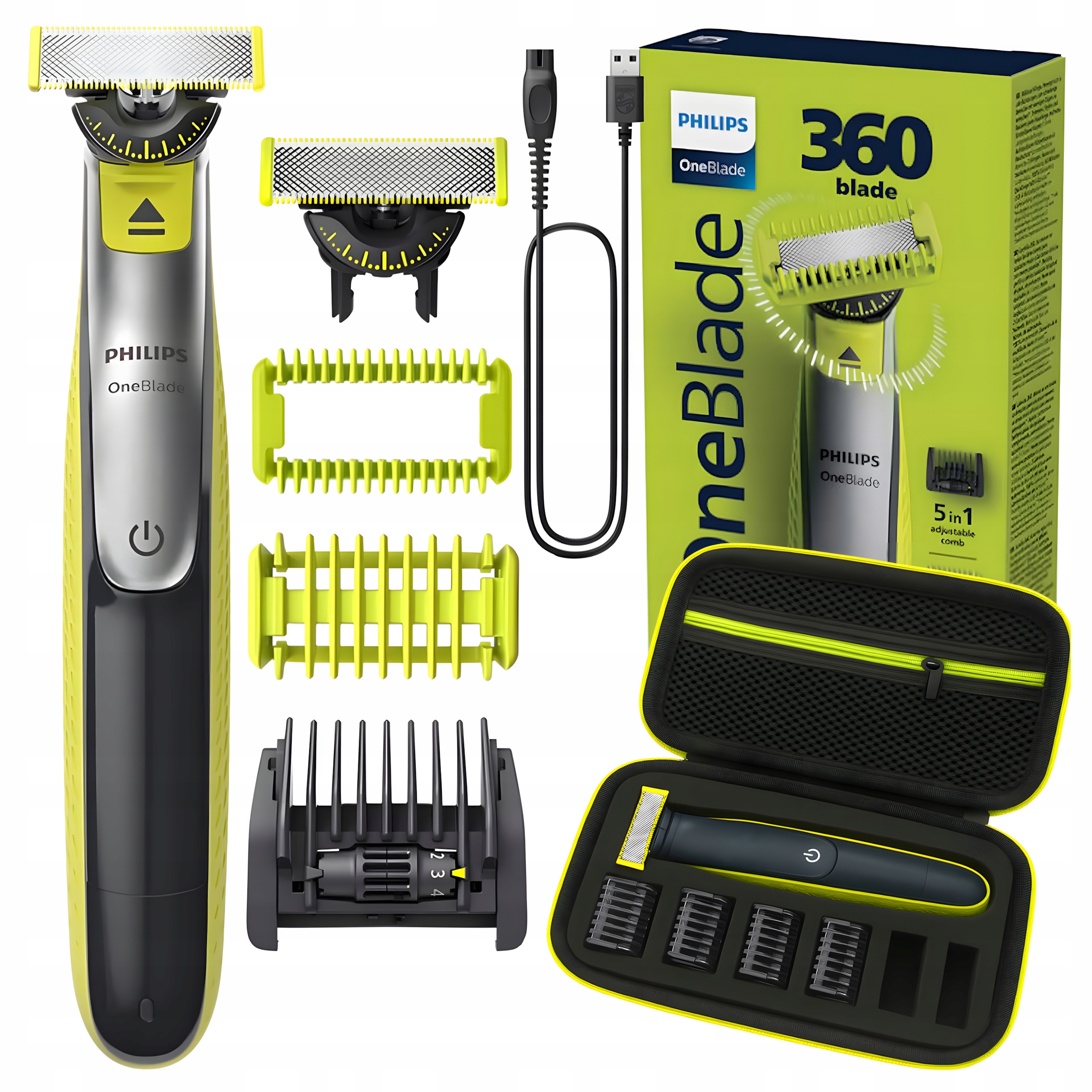 Sada, Holicí Strojek na vousy a strniště Philips OneBlade QP2834/23 Pouzdro