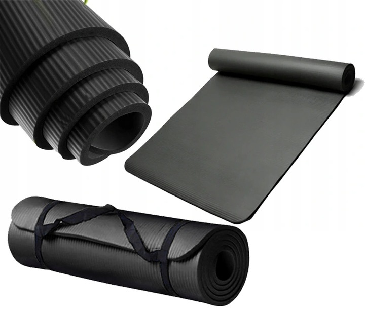 MATA DO ĆWICZEŃ JOGA FITNESS - STAR GRUBA SZARY GIMNASTYCZNA 183x61x1,5 Kod producenta NBR YOGA MAT