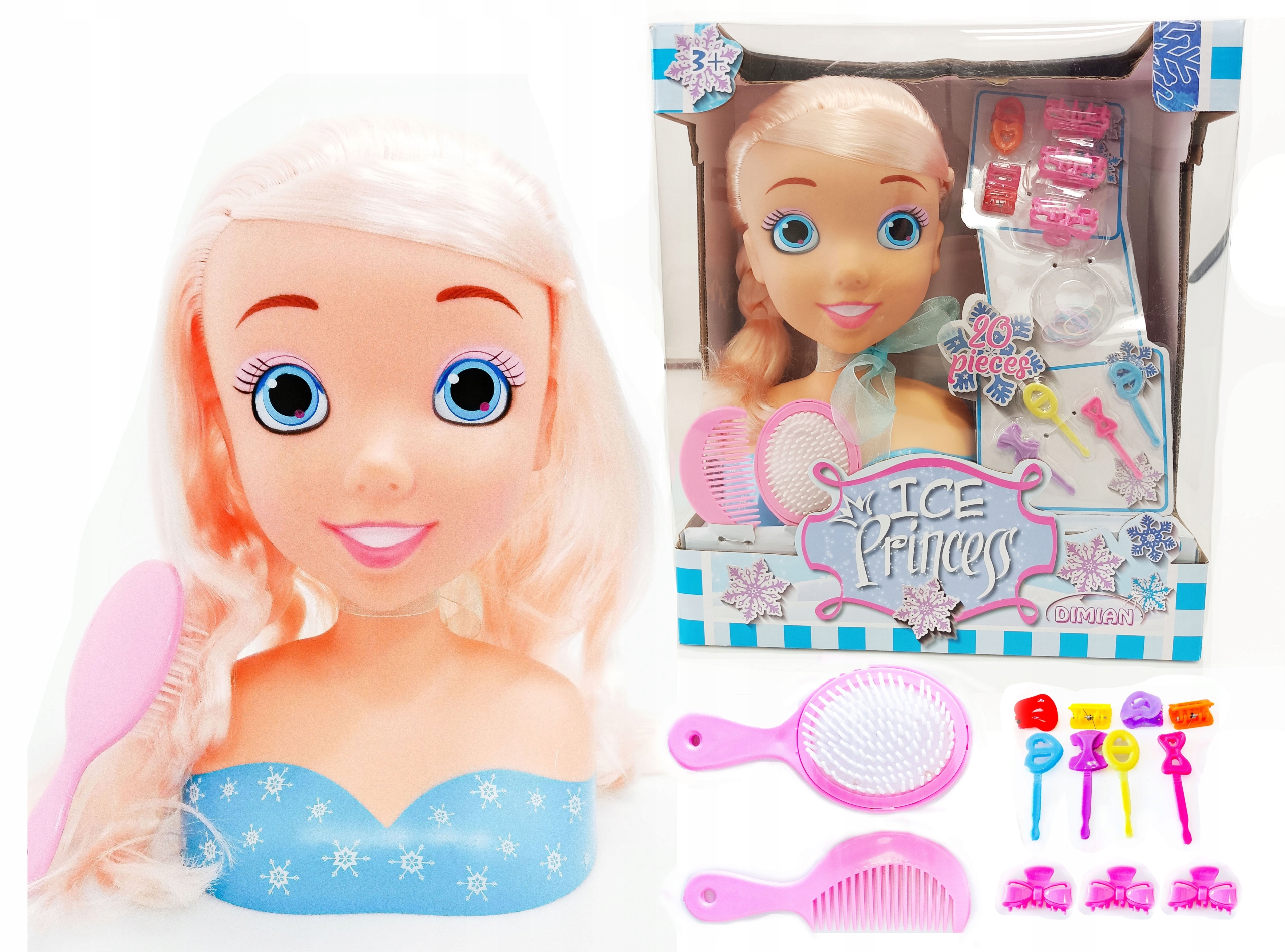 

Lalka Głowa Do Czesania Stylizacji Spinki Szczotka