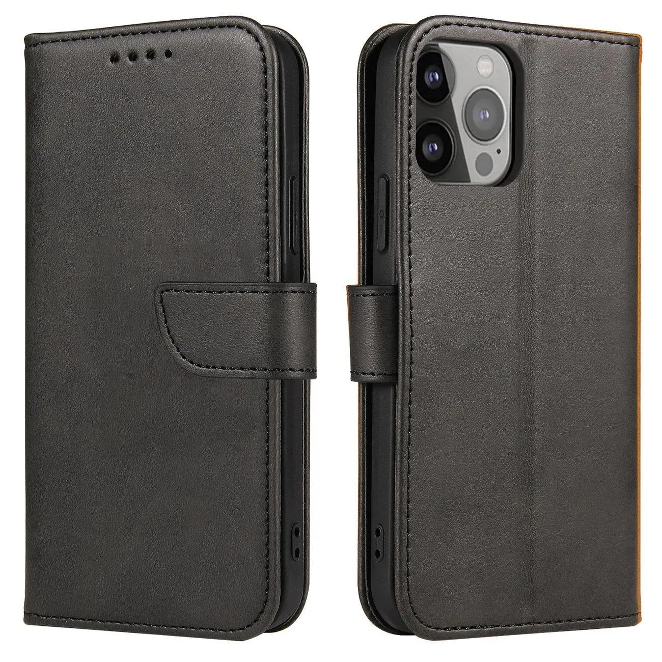 Magnet Case etui do Vivo Y16 Vivo Y02s pokrowiec z klapką portfel czarne