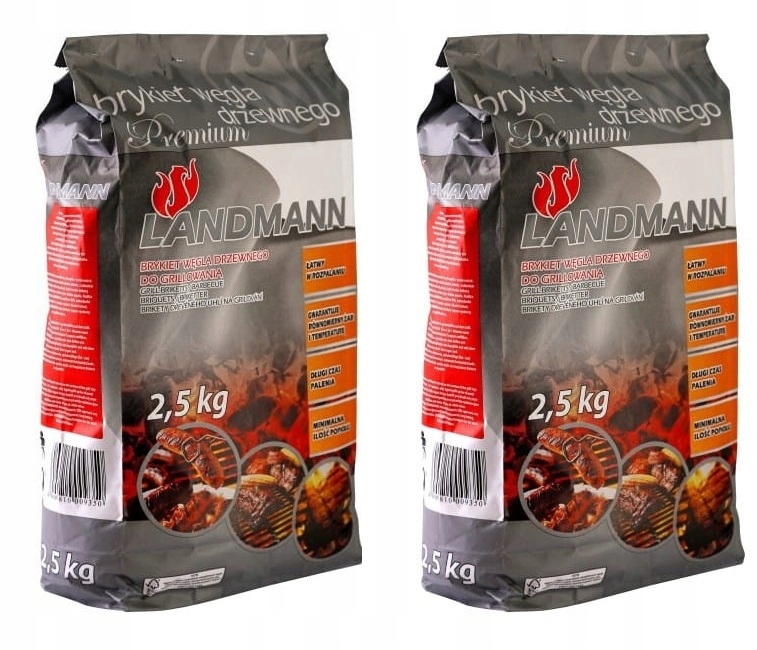 WĘGIEL DRZEWNY Landmann Premium 5kg (2X2,5KG)