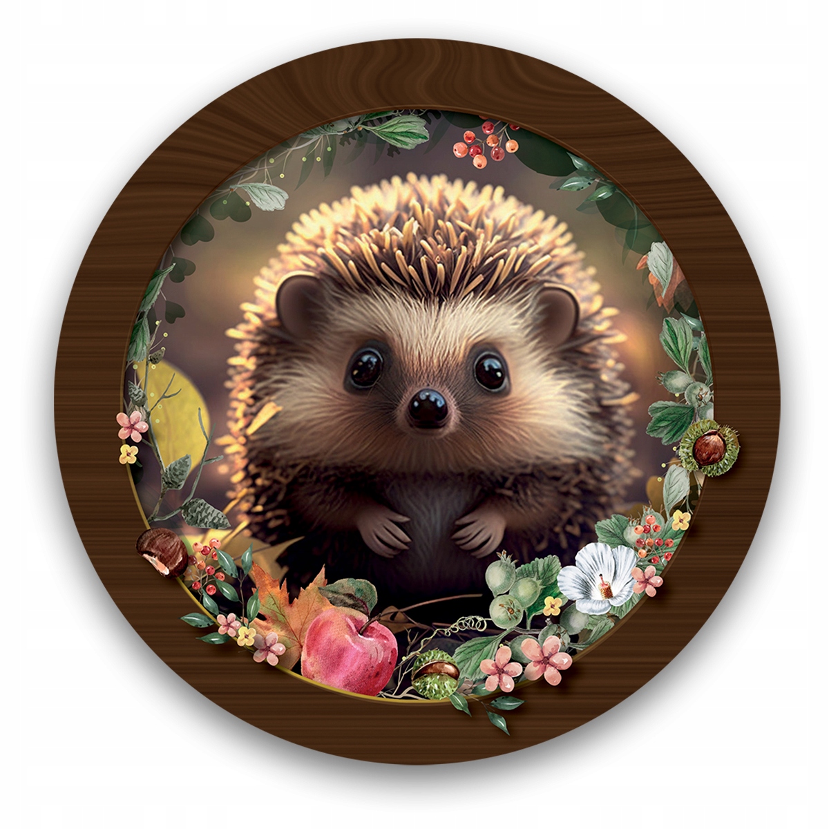 Puzzle drewniane Jeżyk | Hedgehog | 40 elementów | XL Marka WOOD YOU DO