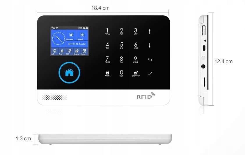 Bezprzewodowy alarm WiFi GSM przeciwzalaniowy PL EAN (GTIN) 5904708342781